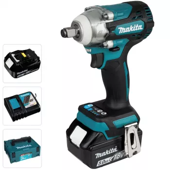 Makita DTW300TJX7 Bezvadu Triecienuzgriežņu Atslēga 1/2 inch Kvadrātveida Piedziņa ar Papildu Akumulatoru