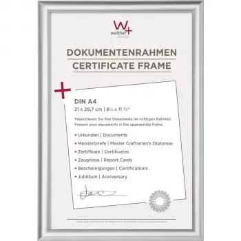 WALTHER Trendstyle KP130S Rāmis 21x29.7 cm DIN A4 Plastmasa Sudrabs