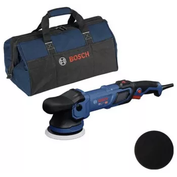 BOSCH GPX9-125S Bezvadu Rotācijas Pulētājs ar Putuplasta Paliktni un Pulēšanas Uzliku, 18V (Tikai Instruments)