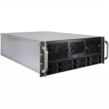 Inter-Tech IPC Storage 4U-4408-L 4U Rackmount Server Chassis, 8x 3,5 inch Hot-Swap, No PSU, Black