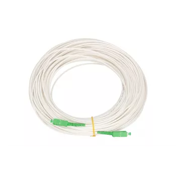 Extralink Patch Cord SC/APC-SC/APC, LSOH, Single Mode, Simplex, G.657A2, 3 mm, 15 m, White