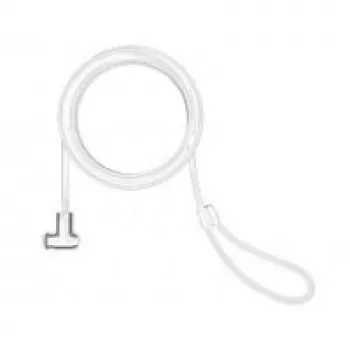 Compulocks Universal Security Cable Lock - Keyed T-Bar Lock - White - 1.83 m