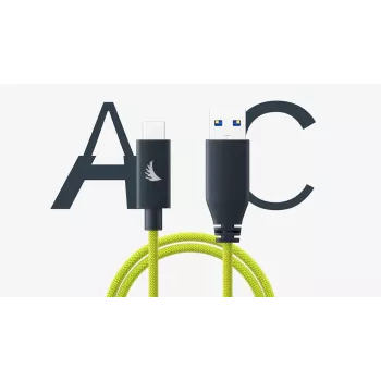 Angelbird USB-A – C 3.2 Solid Flex Cable Lime 1 ft UAC3SFL32