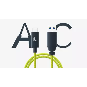 Angelbird USB-A – C 3.2 Solid Flex Cable Lime 1 ft UAC3SFL32