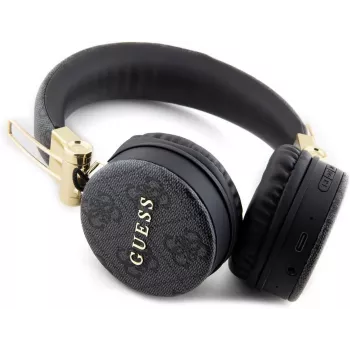 GUESS GUBH704GEMK Over-Ear Bluetooth austiņas, melnas, 4G Metal Logo