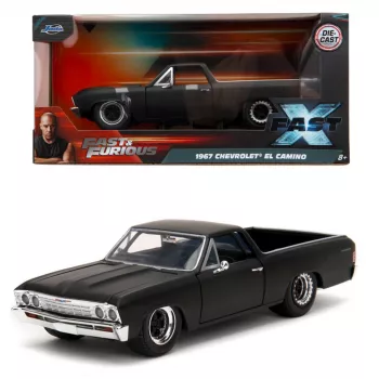 Jada Fast & Furious 1967 Chevrolet El Camino 1:24 Die-Cast Model Car (Sudraba)