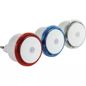 REV LED Night Light Set 3 pcs. - Red, Blue, White/Transparent Rings - 0,8 W - Dusk-to-Dawn Sensor