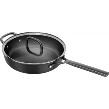 ZWILLING Milano Sauté Pan ar stikla vāku 28 cm, Melns