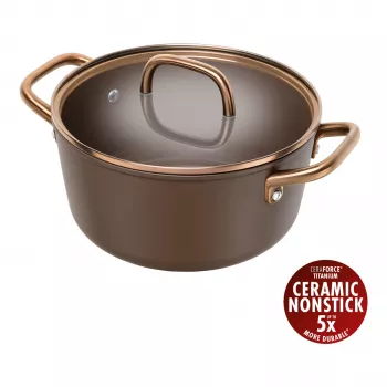 ZWILLING Milano katls ar stikla vāku 24 cm, Brūns
