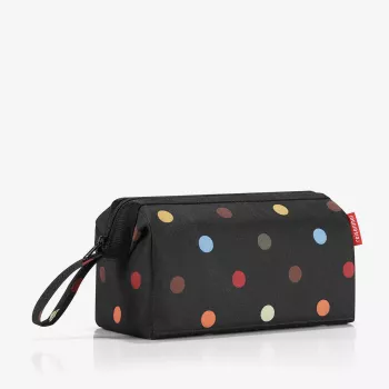 Reisenthel WC7009 Travel Cosmetic Dots Toiletry Bag - Multi-Colored Polyester with Zipper Closure, 3 Pockets