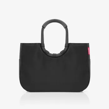 Reisenthel Loopshopper L Iepirkumu soma Melna 25L Alumīnija rokturi