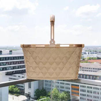 Reisenthel Carrybag Frame Rhombus iepirkumu grozs, ingvera krāsā, alumīnija rāmis, 22 l (BK6046)
