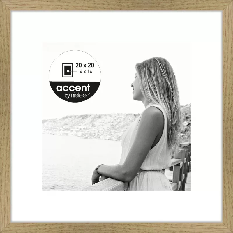 NIELSEN DESIGN Aura Oak 20x20 Wood Picture Frame with Mat 1115002
