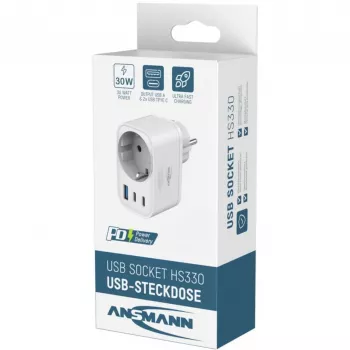 ANSMANN USB lādētājs HS330 30W 2xUSB-C/USB/30W