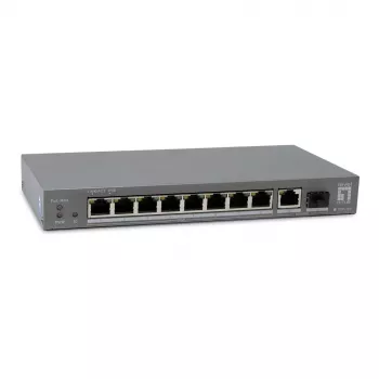 LevelOne PoE+ Switch 8xGE PoE/1xGE/1xSFP 120W Unmanaged Plastic