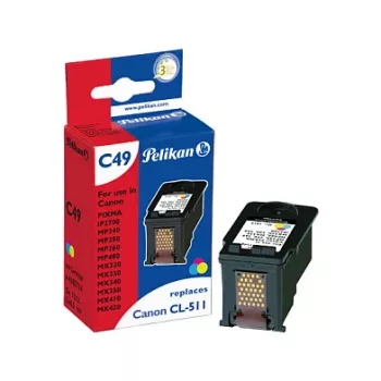 Pelikan saderīga tintes kasetne Canon CL-511XL trīskrāsu (ciāna, magenta, dzeltena) - High Yield