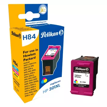 Pelikan saderīga tintes kasetne HP 301XL (CH564EE) - Melna, Augstas ražības, Pārstrādāta