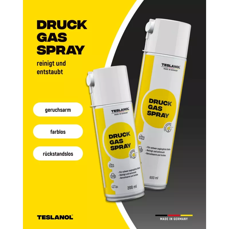 Teslanol Compressed Air Spray 400ml for Electronics