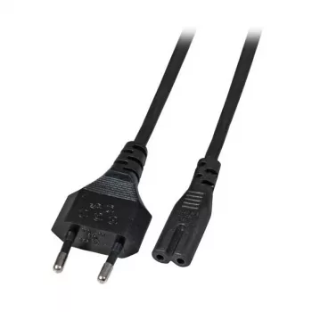 EFB Elektronik Euro-C7 Power Cord 180° Black 1 m 2 x 0,75 mm² EK502.1V2