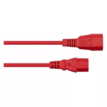 Kabelmeister pagarinātājvads C14 uz C13 sarkans 2m 0,75mm²