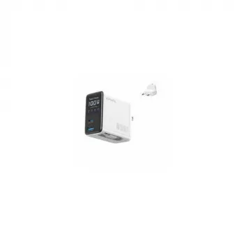 4smarts GaN FlexScreen AI 100W 2xUSB-C + USB-A White Charger
