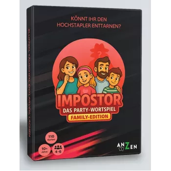 ANZEN IMPOSTOR – ballīšu vārdu spēle – ģimenes izdevums