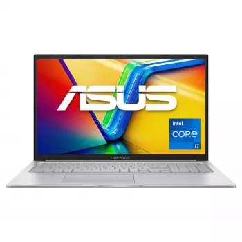 ASUS Vivobook 17 X1704VA-AU866 klēpjdators, 17,3 collu, Intel Core i7-1355U, 8GB DDR4, 512GB SSD, bez OS, QWERTZ (DE) tastatūra, Cool Silver