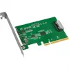 ICY DOCK EXLink MB409A5 MCIO 8i (SFF-TA-1016) uz PCIe 5.0 x8 adapteris ar redriver