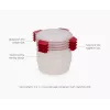 Joseph Joseph Nest Lock 4-Piece Red 1L Round Food Container Set