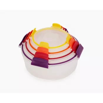 Joseph Joseph Nest Lock 4-Piece Multic. Round Food Container Set