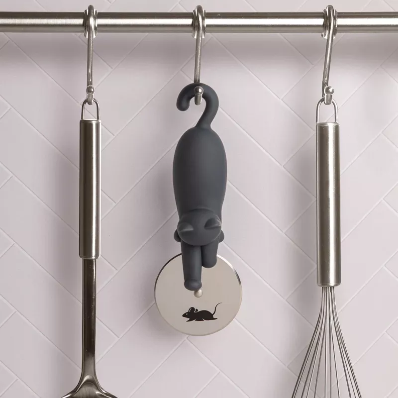 OTOTO Kitty Cut Pizza Cutter - Black & White Cat Design