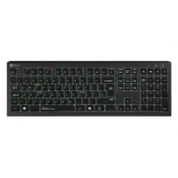 LogicKeyboard ASTRA 2 vadu USB tastatūra Windows - UK izkārtojums - Melna - Fona apgaismojums