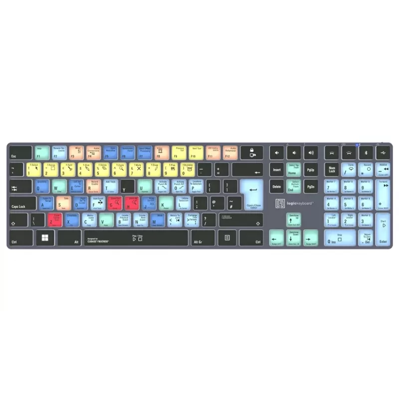 Logickeyboard Steinberg Cubase/Nuendo Titan UK PC Wired USB Keyboard with Backlight