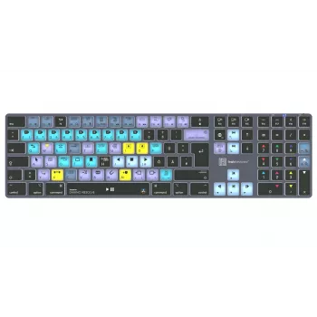 Logickeyboard DaVinci Resolve Classic Titan DE (Mac) - German Layout, Wired USB, Backlit Editing Keyboard