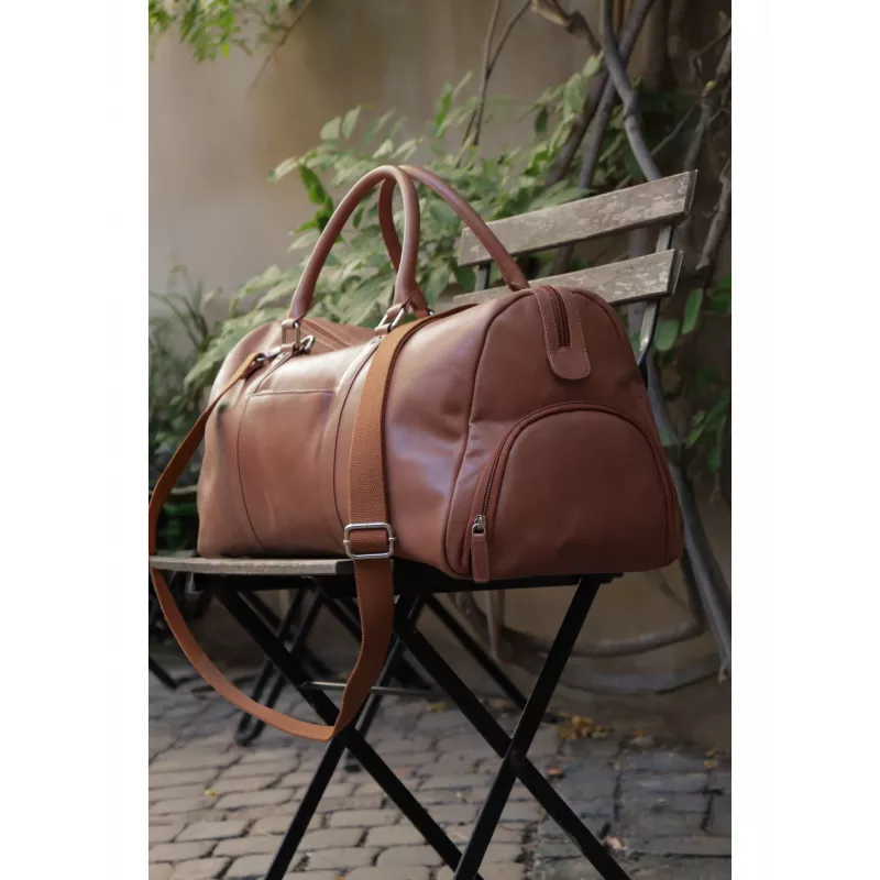 dbramante1928 Kalundborg Sport Weekender Bag - Leather Travel Bag 15 (Tan)