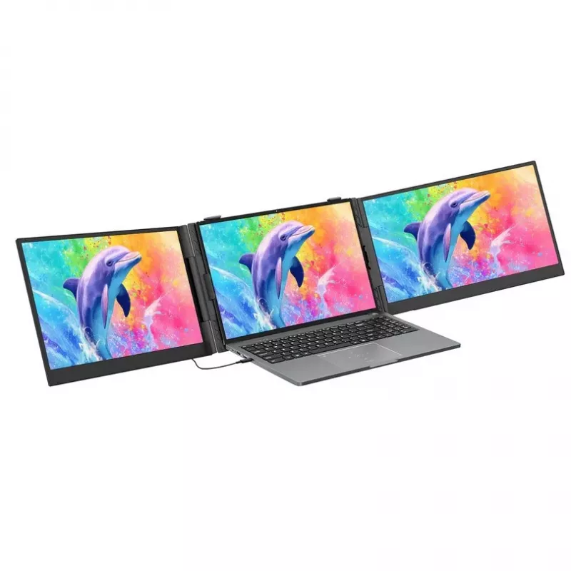 BLACKVIEW DCM8 Pro Dual 15.3 inch Portable IPS Monitor, 2x Full HD, 60Hz, USB-C, Mini HDMI, Built-in Speakers, HDR10, Foldable