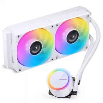 Jonsbo TG-240 AiO Liquid CPU Cooler, ARGB - 240mm, White