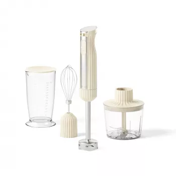 Guzzini Sous Chef Immersion Blender with Accessories, Cream (14840004)