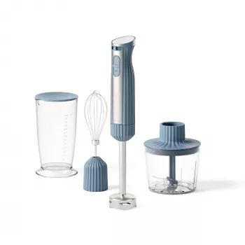 Guzzini Sous Chef Immersion Blender with Accessories, Navy Blue (148400210)