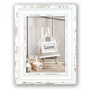 ZEP Rivoli Vienas Fotogrāfijas Rāmis Koka Balts 10x15 cm Taisnstūrveida SY946W