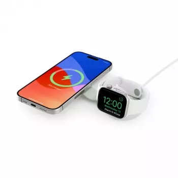 Twelve South ButterFly SE 2-in-1 Qi2 bezvadu lādētājs, balts