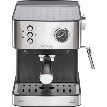 Cecotec Power Espresso 20 Matic Professionale Espresso Machine, 20 bar, 850 W, 1.5 L, Black/Silver