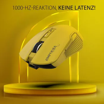 INCA Gaming Mouse RGB 7200 DPI 7 Buttons USB/BT 1,50m Yellow (IMG-328MX)