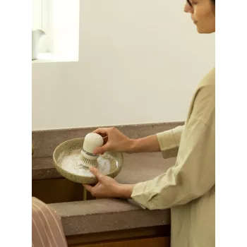 Brabantia SinkSide Trauku Birste ar Ziepju Dozatoru Soft Beige (252167)