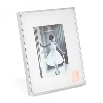 Zilverstad Ballerina 10x15 Metāla Portreta Foto Rāmis ar Passe-partout, Sudrabs