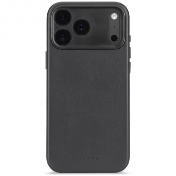 Decoded Leather Backcover iPhone 17 Pro ar MagSafe (Melns)