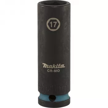 Makita 1/2 inch Deep Impact Socket 17 mm, Black Phosphate (E-16477)