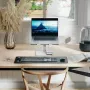 ALOGIC Elite Aluminum Laptop Stand with Wireless Charger - White