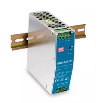 Mean Well NDR-120-24 120W 24V 5A DIN sliežu barošanas bloks
