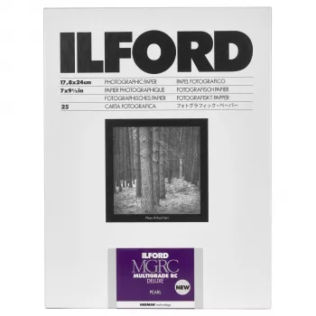 ILFORD Multigrade RC Deluxe Glossy Black & White Enlarging Paper 18x24 cm 25 Sheets